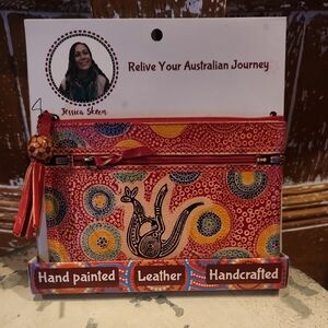 Handcrafted Red Leather Pouch